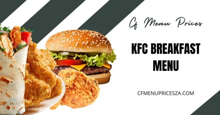 KFC Breakfast Menu