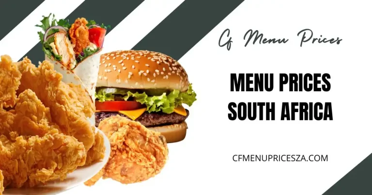 KFC Menu Prices South Africa